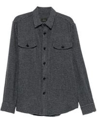 Brioni - Prince Of Wales Check Wool Shirt - Lyst