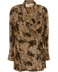 Uma Wang - Printed Satin Blazer - Lyst