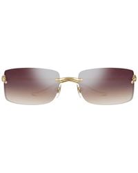 Cartier - Rimless Rectangular Sunglasses - Lyst