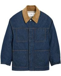 Ami Paris - Padded Denim Worker Jacket - Lyst