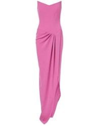 Alex Perry - Draped Crêpe Corset Gown - Lyst