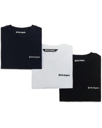Palm Angels - Pack Of Three Logo Embroidered Crewneck T-Shirt - Lyst