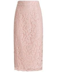Dolce & Gabbana - Embroidered Midi Lace Skirt - Lyst