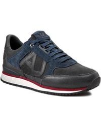Armani Jeans - Logo Details Casual Sneakers - Lyst