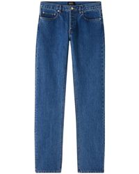 A.P.C. - Mid-Waisted Straight-Leg Jeans - Lyst