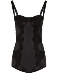 Dolce & Gabbana - Silk Bodysuit - Lyst