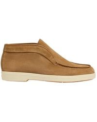 Santoni - Round-Toe Slip-On Loafers - Lyst