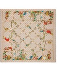 Gucci - Floral Print Scarf - Lyst