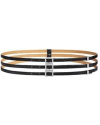 Courreges - Square Leather Triple Belt - Lyst