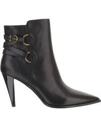 Pinko - Buckle-Fastening Pointed-Toe Ankle Boots - Lyst