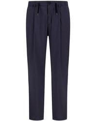 Herno - Drawstring-Waist Tapered Trousers - Lyst