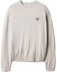 Maison Kitsuné - Maison Kitsuné Fox Head Knitted Sweater - Lyst