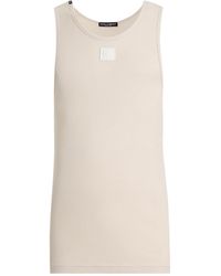 Dolce & Gabbana - Plaque Tank Top - Lyst
