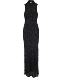 Veronica Beard - High-Neck Keyhole Maxi Dress - Lyst
