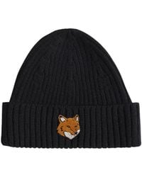 Maison Kitsuné - Maison Kitsuné Fox Head Beanie - Lyst
