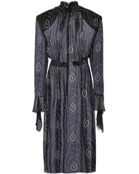 Prada - Georgette Printed Midi Dress - Lyst