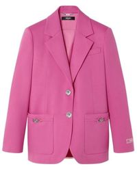 Versace - Underwater Barocco Boxy Blazer - Lyst
