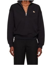 Maison Kitsuné - Maison Kitsuné Baby Fox Half Zipped Sweatshirt - Lyst