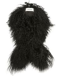 Yves Salomon - Curly Mongolian Lamb Scarf - Lyst