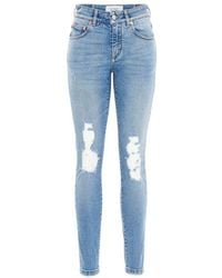 Givenchy - Ripped Mid-Rise Skinny Jeans - Lyst