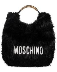 Moschino - Faux Fur Top Handle Bag - Lyst