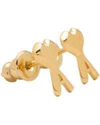 Ami Paris - Ami Ami De Coeur Hammered Earrings - Lyst
