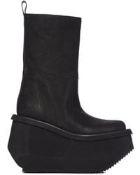 Rick Owens - Mid-Calf Height Platform Boots - Lyst