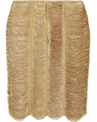 Tom Ford - Fringed Open-Knit Midi Skirt - Lyst