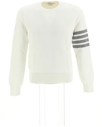 Thom Browne - Bar Crewneck Jumper - Lyst