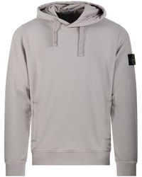 Stone Island - Logo Patch Drawstring Hoodie - Lyst