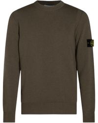 Stone Island - Logo Patch Knitted Sweater - Lyst