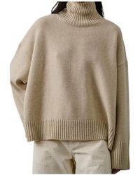 Soeur - High-Neck Long-Sleeved Sweater - Lyst