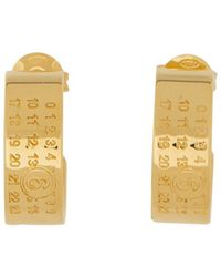 MM6 by Maison Margiela - Numeric Engraved Hoop Earrings - Lyst