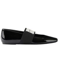 Givenchy - Logo Strap Square-Toe Ballet Flats - Lyst