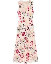Ulla Johnson - Floral-Print V-Neck Midi Dress - Lyst