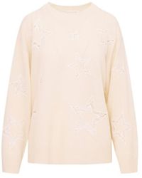 LoveShackFancy - Westcott Star Cutout Knitted Sweater - Lyst