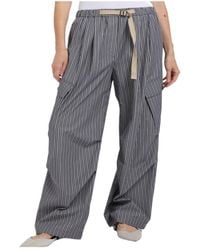 Brunello Cucinelli - Striped Casual Trousers - Lyst