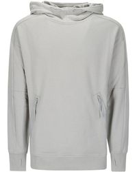 C.P. Company - Diagonal Raised Fleece Goggle Hoodie - Lyst