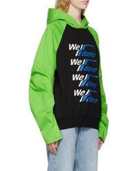 we11done - Graphic-Print Cotton Hoodie - Lyst