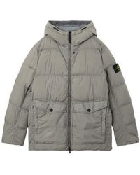 Stone Island - Logo Patch Zip-Up Hooded Jacket - Lyst