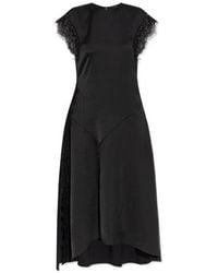 AllSaints - Lace Trim Asymmetric Dress - Lyst