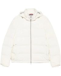 Brunello Cucinelli - Hooded Quilted Jacket - Lyst