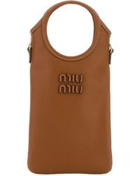 Miu Miu - Logo-Detailed Smartphone Case - Lyst