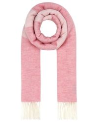 A.P.C. - Logo Detailed Fringed Scarf - Lyst