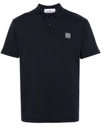 Stone Island - Compass-Motif Short Sleeved Polo Shirt - Lyst