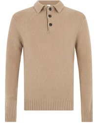 Aspesi - Long-Sleeved Polo Collar Sweater - Lyst