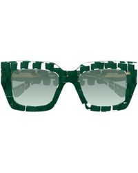 Bottega Veneta - Eyewear Rectangle Frame Sunglasses - Lyst