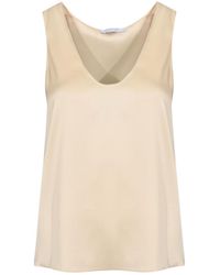 Patrizia Pepe - V-Neck Sleeveless Top - Lyst