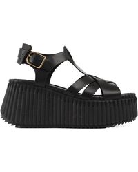 Chloé - Chloé Nama Wedge Sandals - Lyst