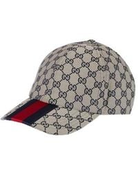 Gucci Floral-print Monogram Trucker Cap in Blue for Men | Lyst